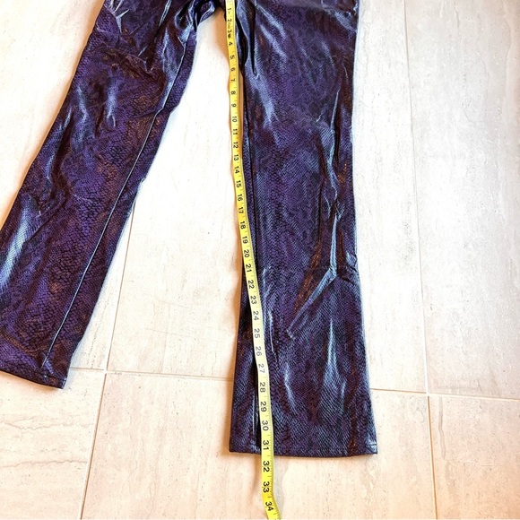 GUESS Snake Print Faux Leather Bootcut Pants Size 27 - Picture 9 of 11